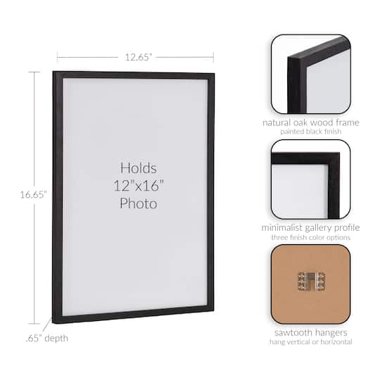 Kate and Laurel Gallery Black Wall Wood Photo Frame